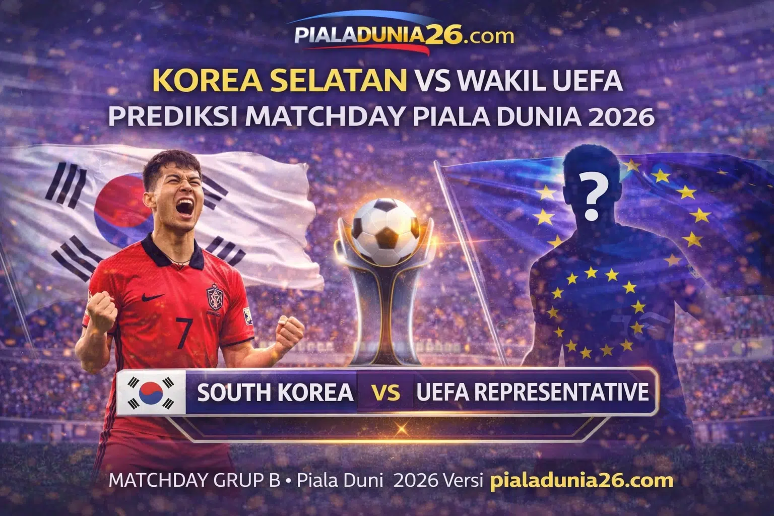 Korea Selatan vs Wakil UEFA: Prediksi Matchday Piala Dunia 2026