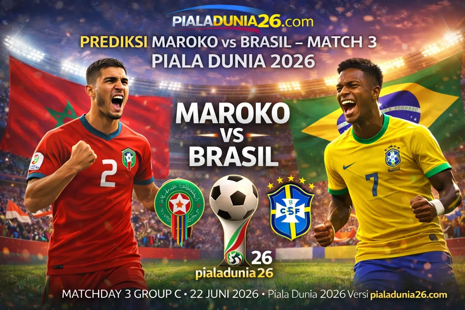 Prediksi Maroko vs Brasil – Duel Panas Piala Dunia 2026
