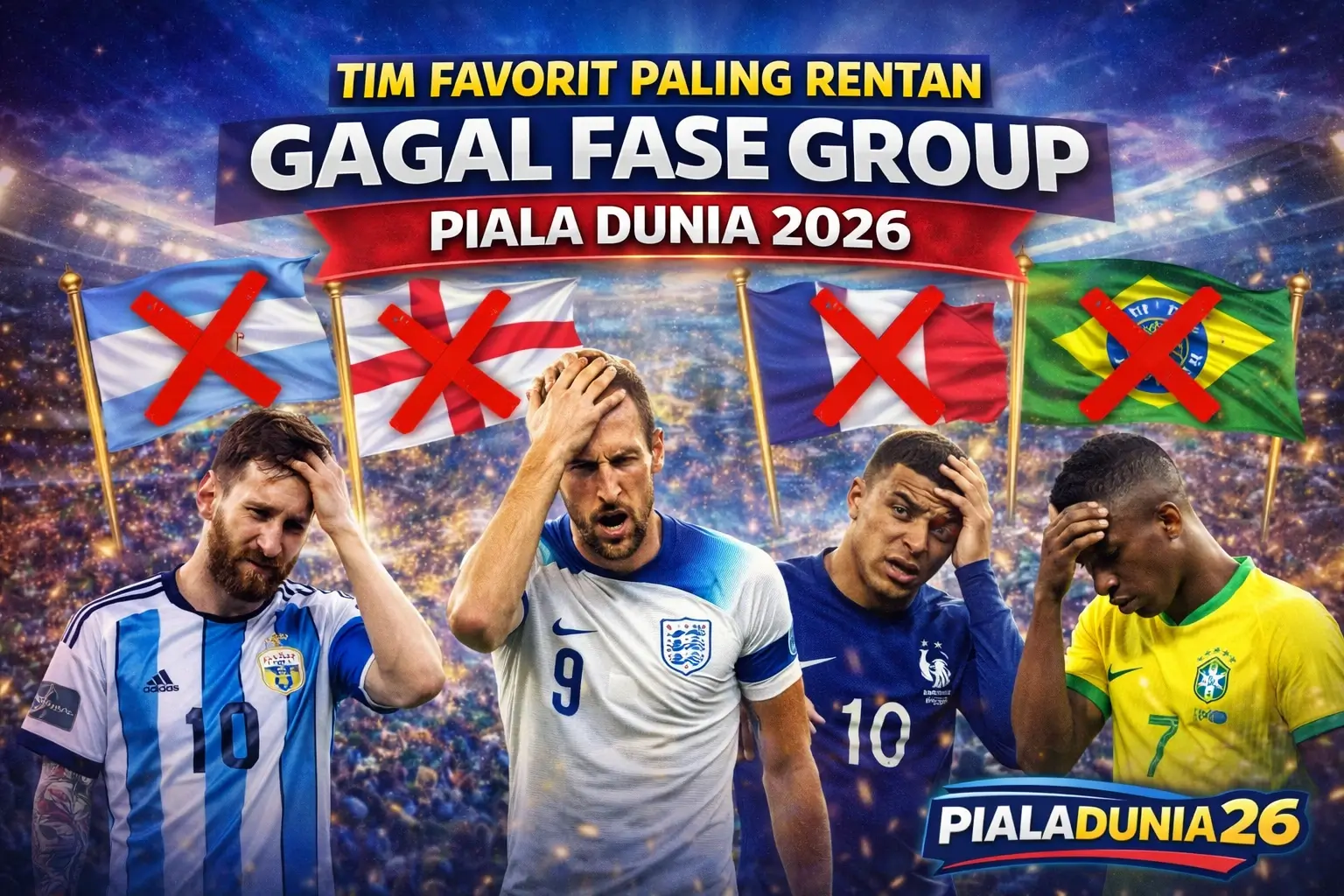 Tim Favorit Paling Rentan Gagal Fase Group Piala Dunia 2026 | pialadunia26