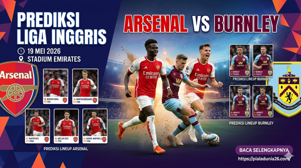 Arsenal vs Burnley 19 Mei 2026: The Gunners Siap Mengamuk