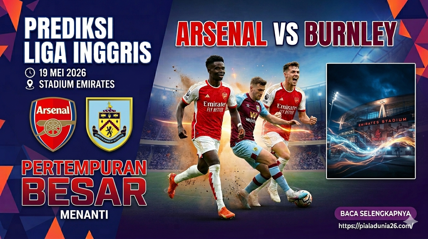 Arsenal vs Burnley 19 Mei 2026: The Gunners Siap Mengamuk