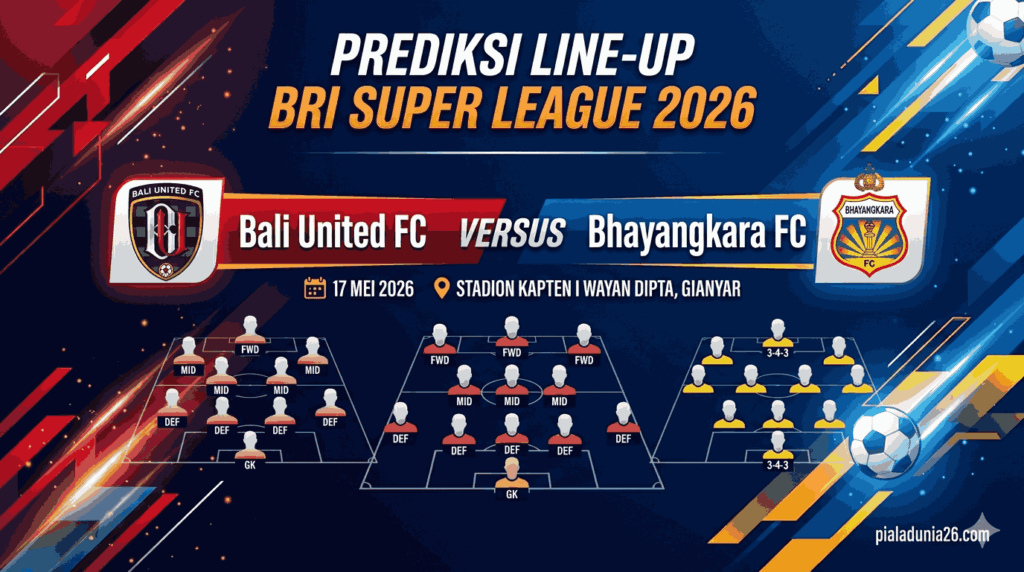 Bali United vs Bhayangkara FC 17 Mei 2026: Serdadu Tridatu Siap Menggila