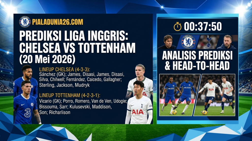 Chelsea vs Tottenham 20 Mei 2026: Derby London Penuh Gengsi
