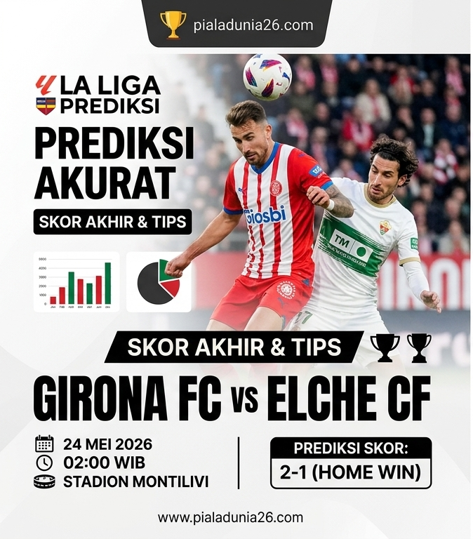 Girona vs Elche 24 Mei 2026: Prediksi Skor Akurat