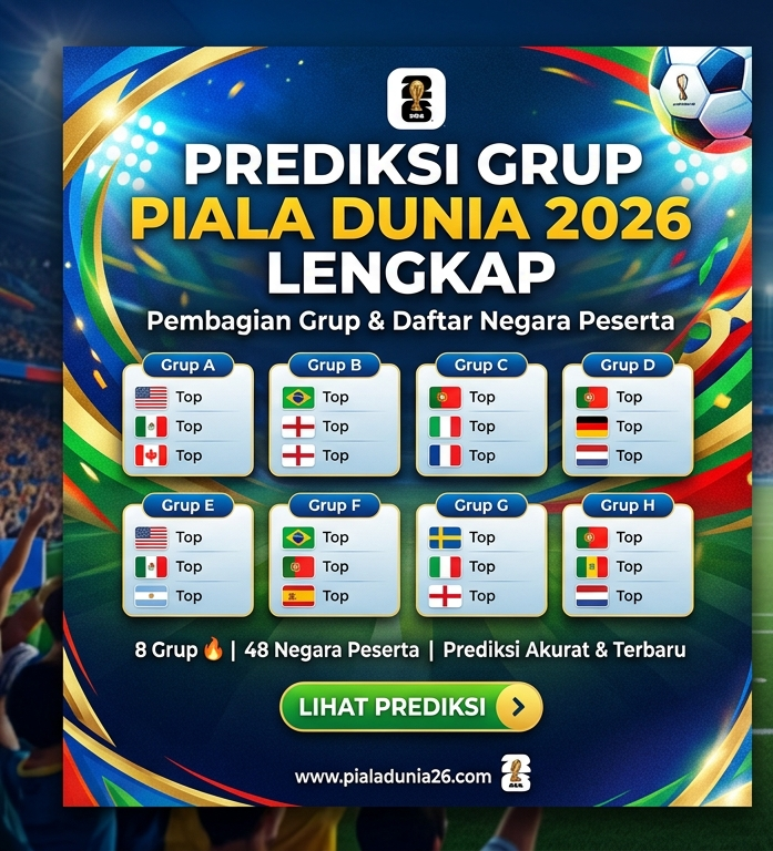 Grup Piala Dunia 2026 Lengkap, Pembagian Grup dan Daftar Negara Peserta