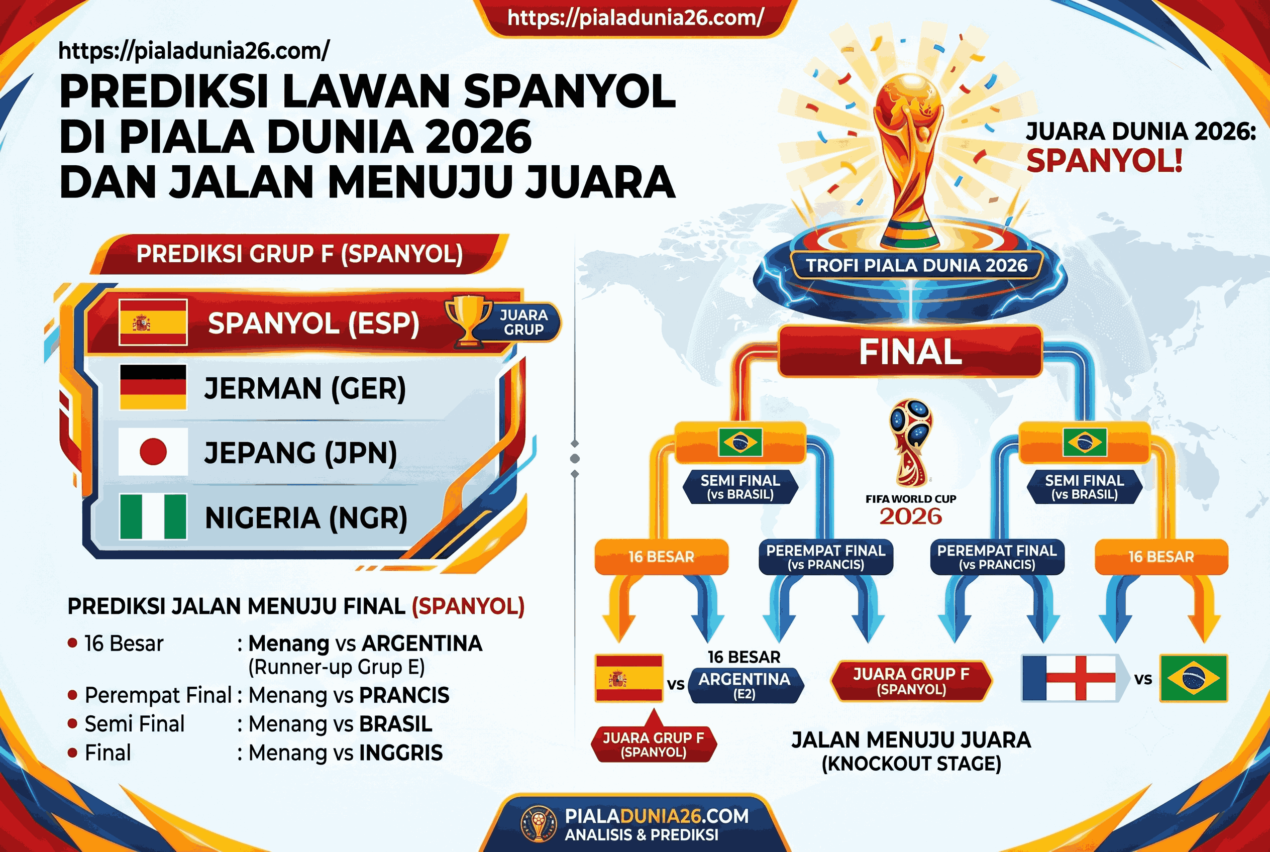Grup Spanyol Piala Dunia 2026, Prediksi Lawan dan Jalan Menuju Juara