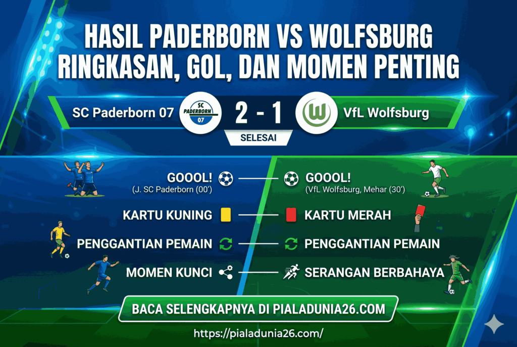 Hasil Paderborn vs Wolfsburg: Ringkasan, Gol, dan Momen Penting