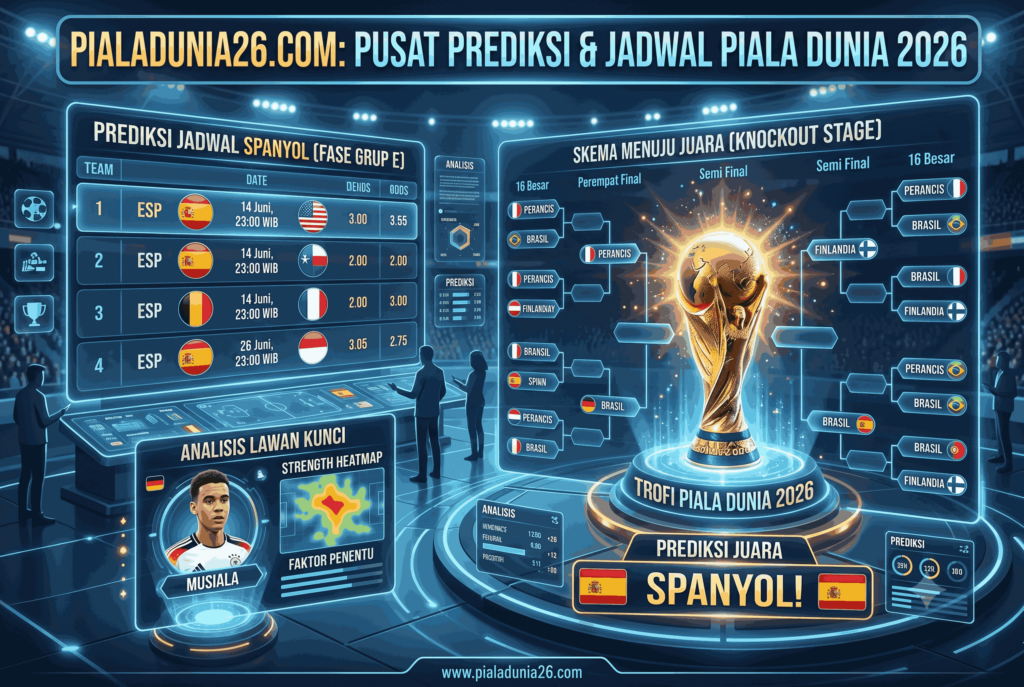 Jadwal Spanyol Piala Dunia 2026, Lawan, Jam Tayang, dan Prediksi Lolos