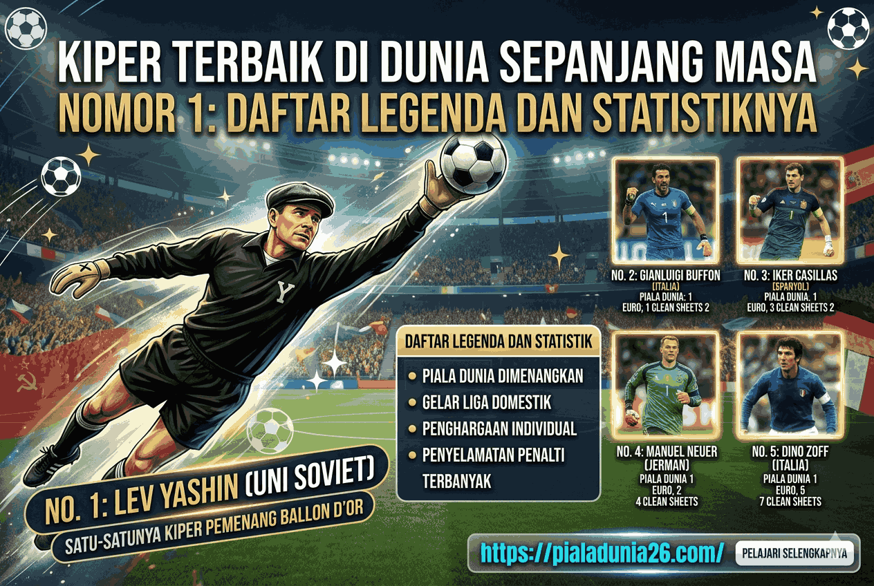 Kiper Terbaik di Dunia Sepanjang Masa Nomor 1, Daftar Legenda dan Statistiknya