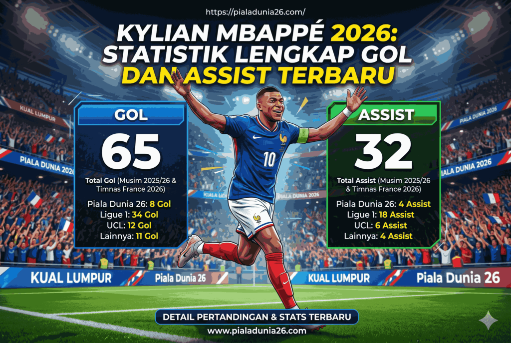 Kylian Mbappé 2026: Statistik Lengkap Gol dan Assist Terbaru