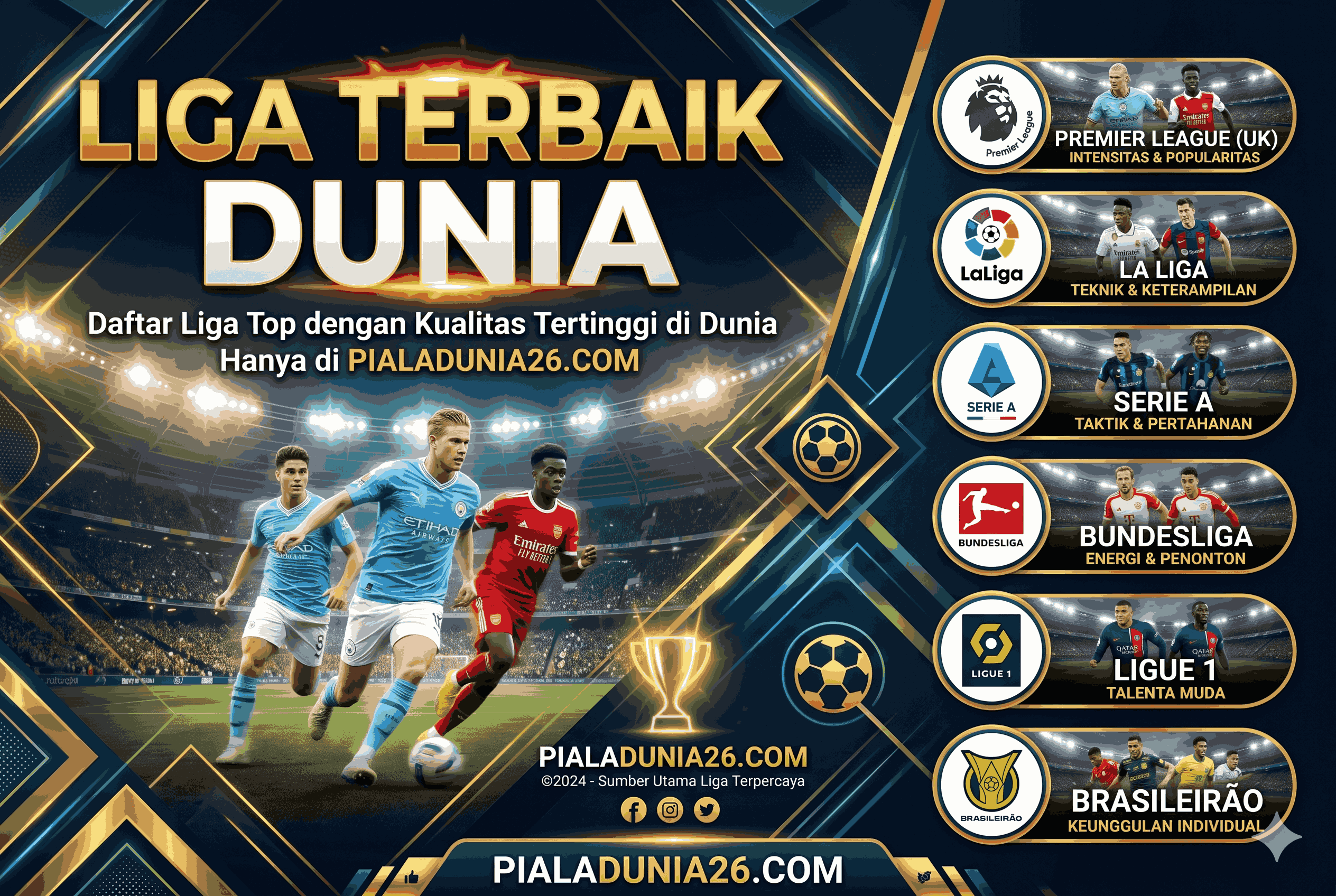 Liga Terbaik Dunia, Daftar Liga Top dengan Kualitas Tertinggi di Dunia