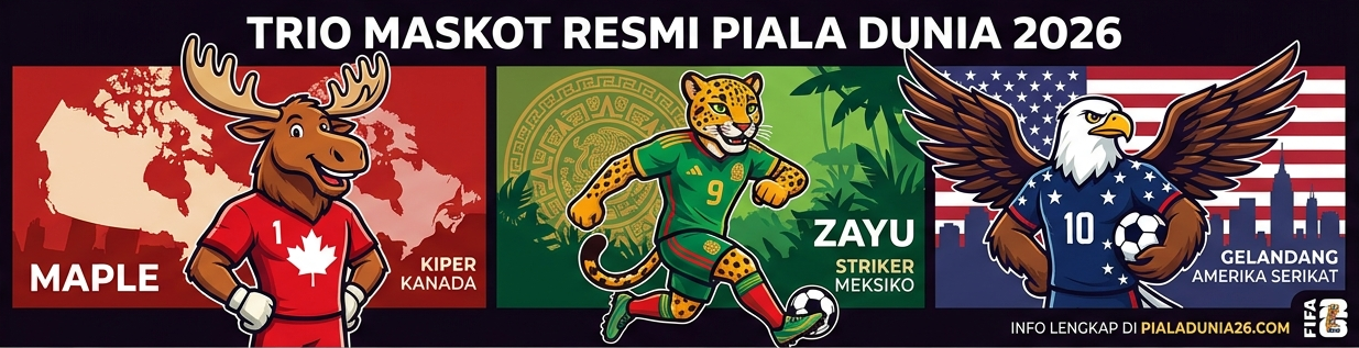 Maskot Piala Dunia 2026 Resmi FIFA, Nama dan Makna Lengkapnya