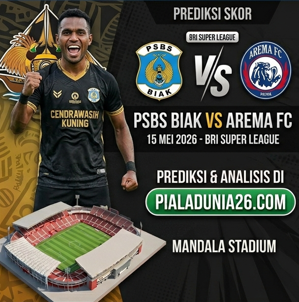 PSBS Biak vs Arema FC 15 Mei 2026: Duel Panas Penuh Tekanan