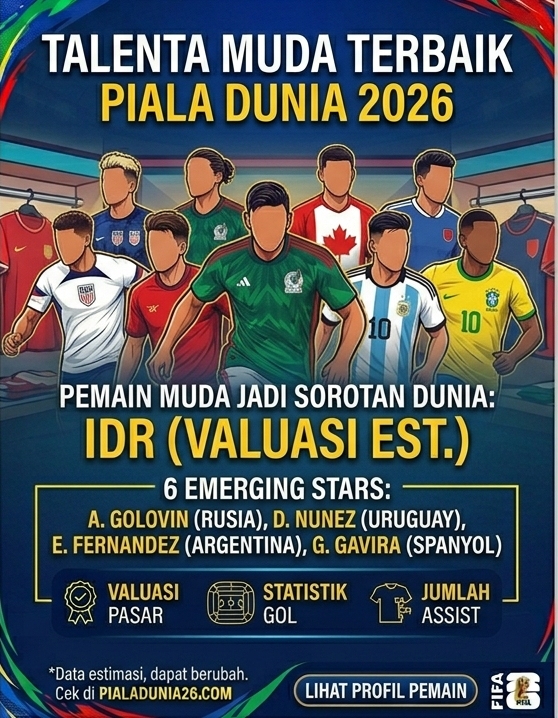 Pemain Muda Terbaik Piala Dunia 2026 yang Jadi Sorotan Dunia
