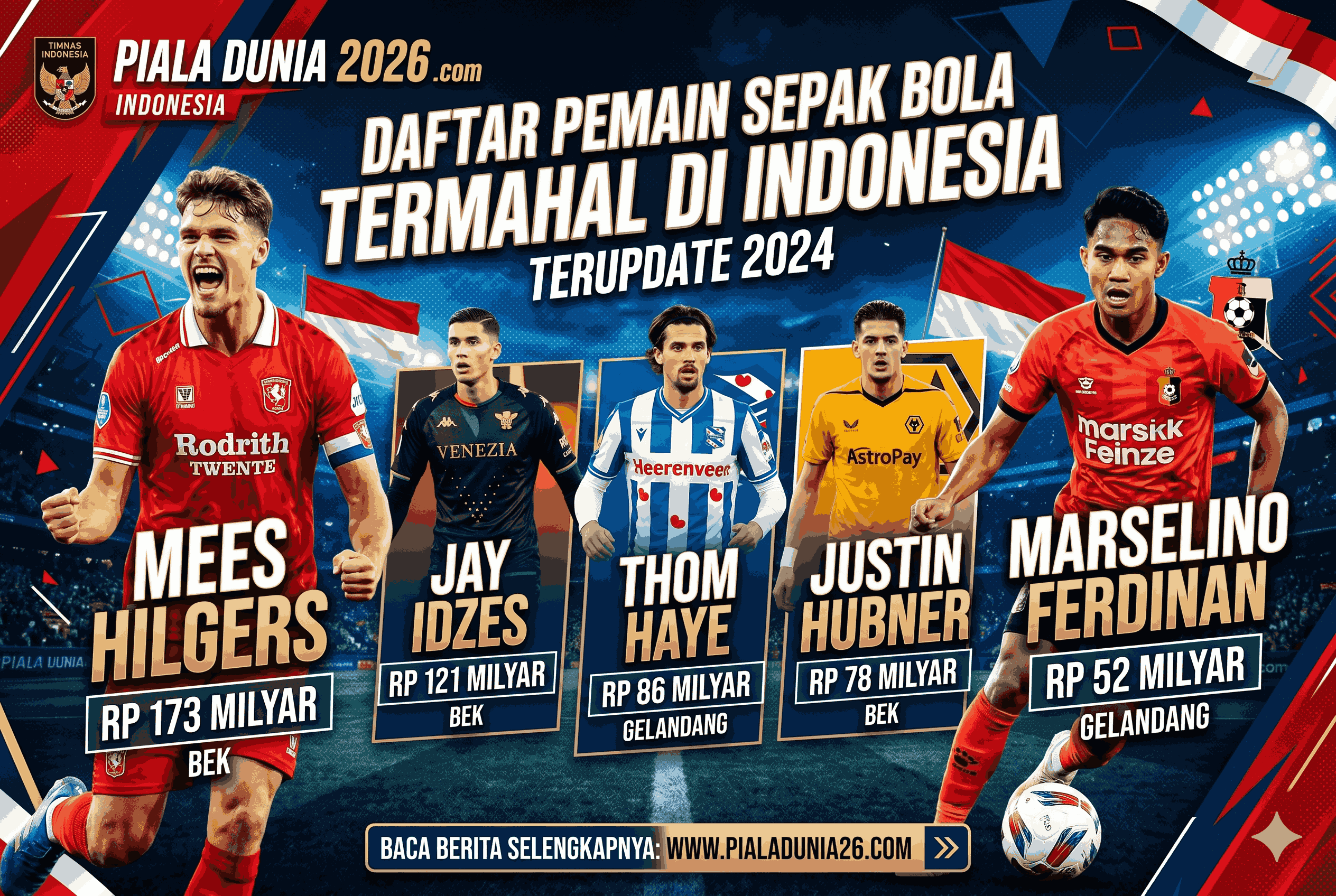 Pemain Sepak Bola Termahal di Indonesia, Mees Hilgers hingga Marselino Ferdinan