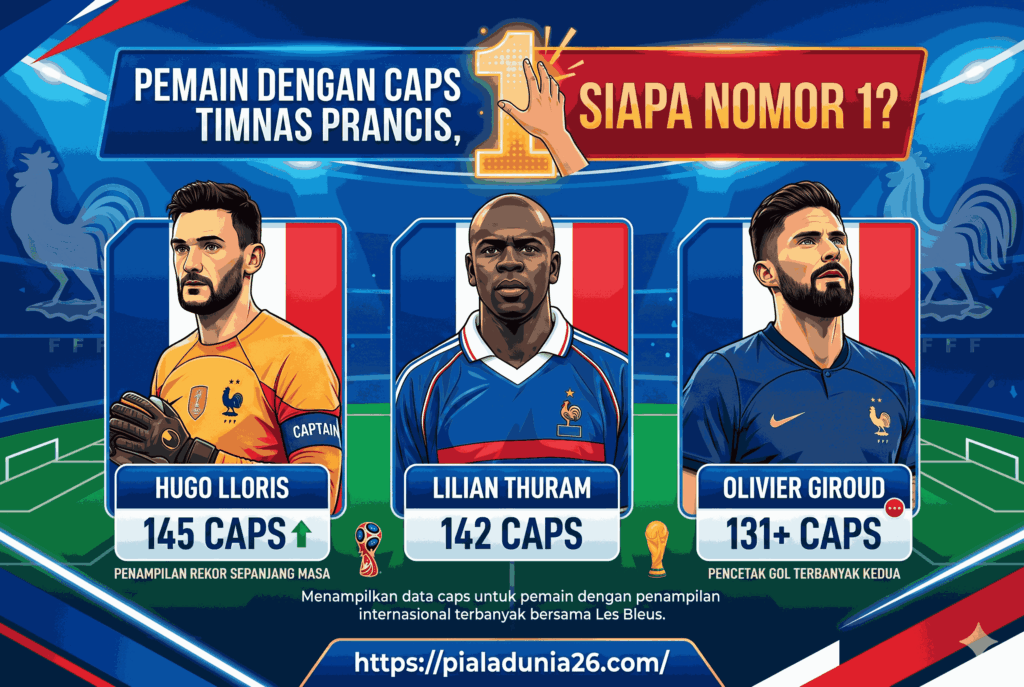 Pemain dengan Caps Terbanyak Timnas Prancis, Siapa Nomor 1?