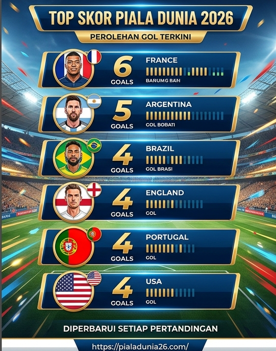 Pemain yang Diprediksi Jadi Top Skor Piala Dunia 2026