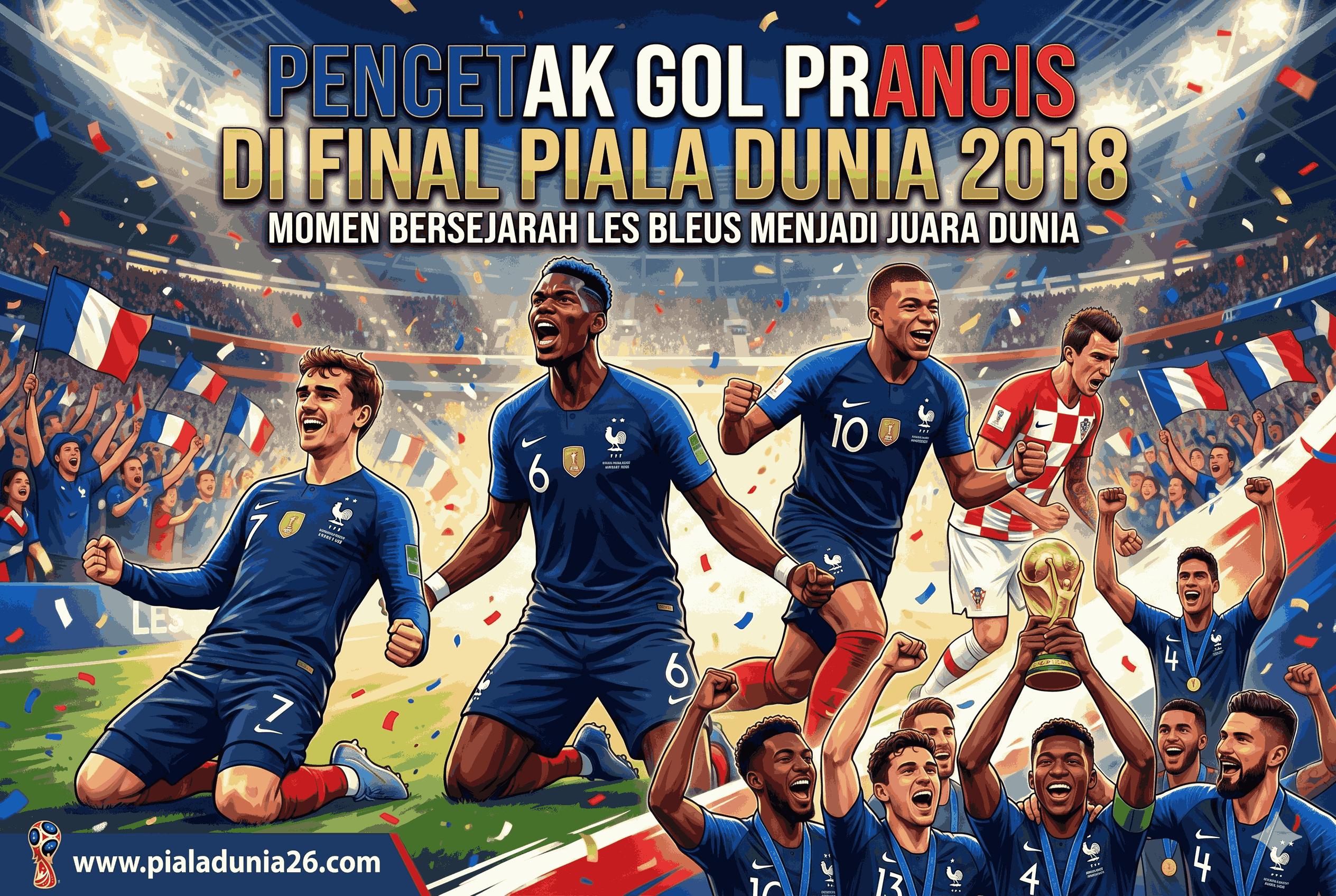 Pencetak Gol Prancis di Final Piala Dunia 2018: Momen Bersejarah Les Bleus Menjadi Juara Dunia
