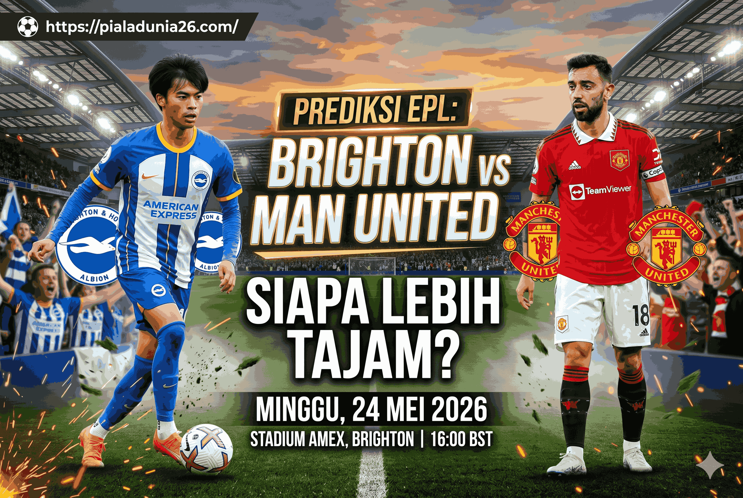 Prediksi EPL: Brighton vs Man United, Siapa Lebih Tajam?