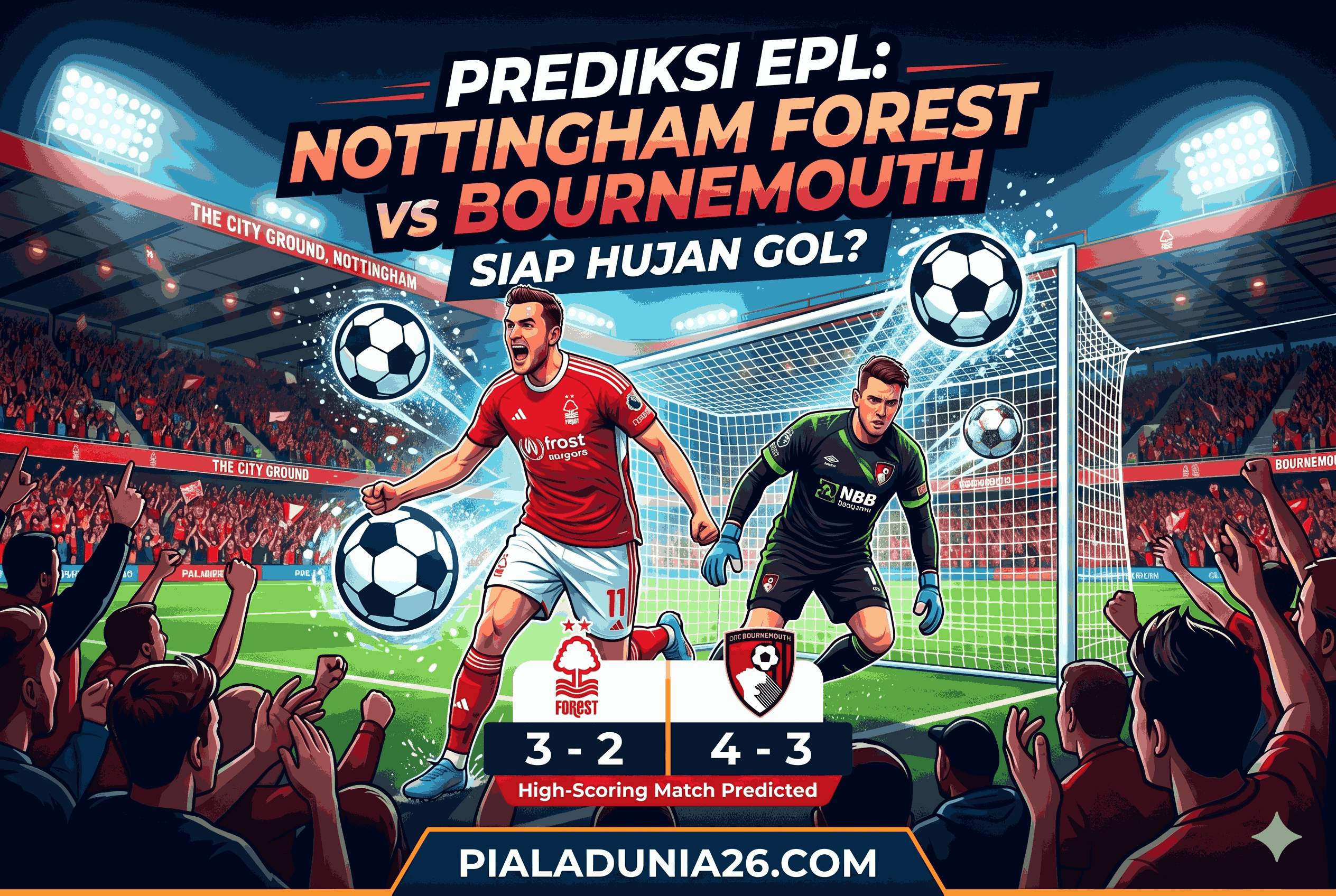 Prediksi EPL: Nottingham Forest vs Bournemouth, Siap Hujan Gol?