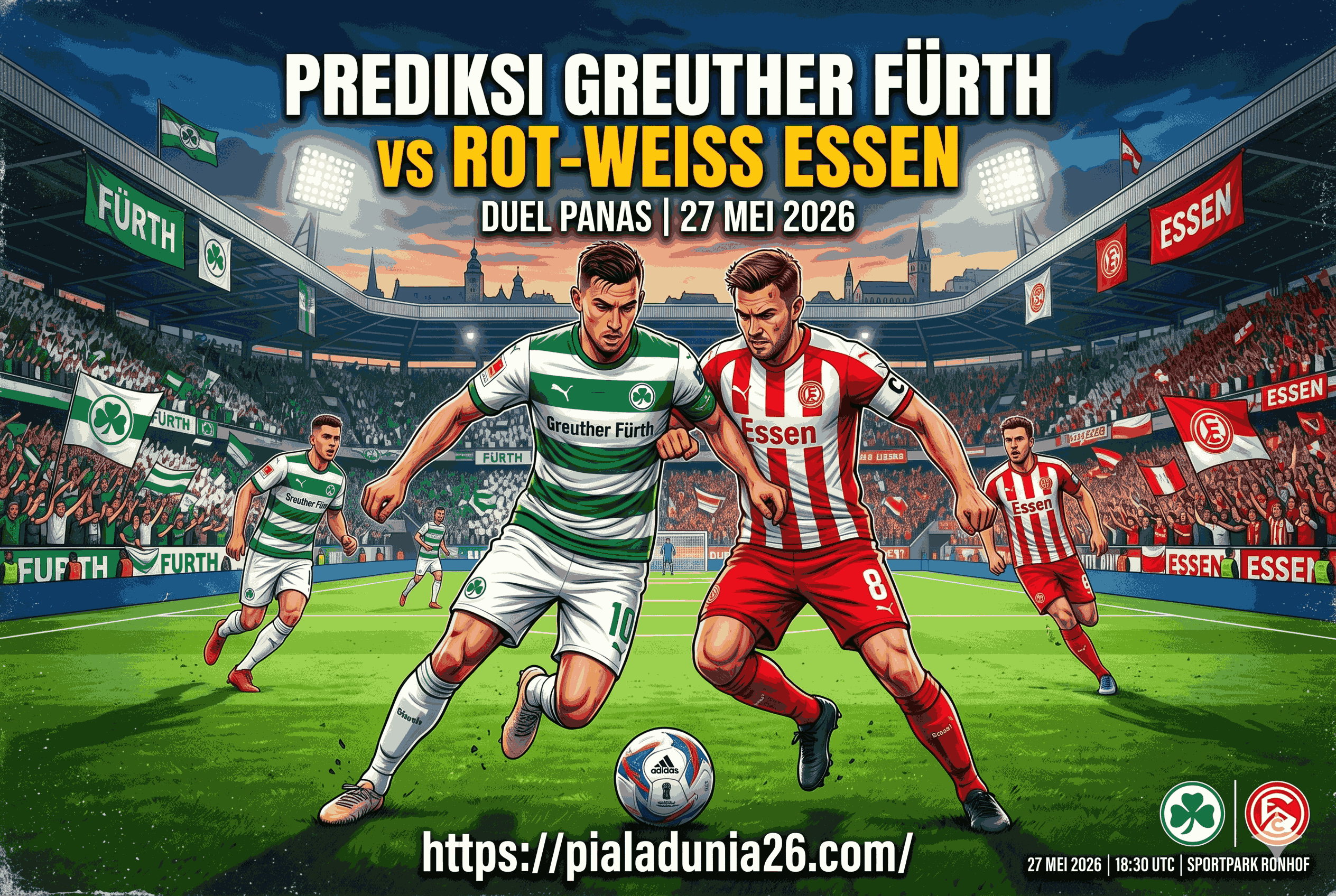 Prediksi Greuther Fürth vs Rot-Weiss Essen 27 Mei 2026: Duel Panas