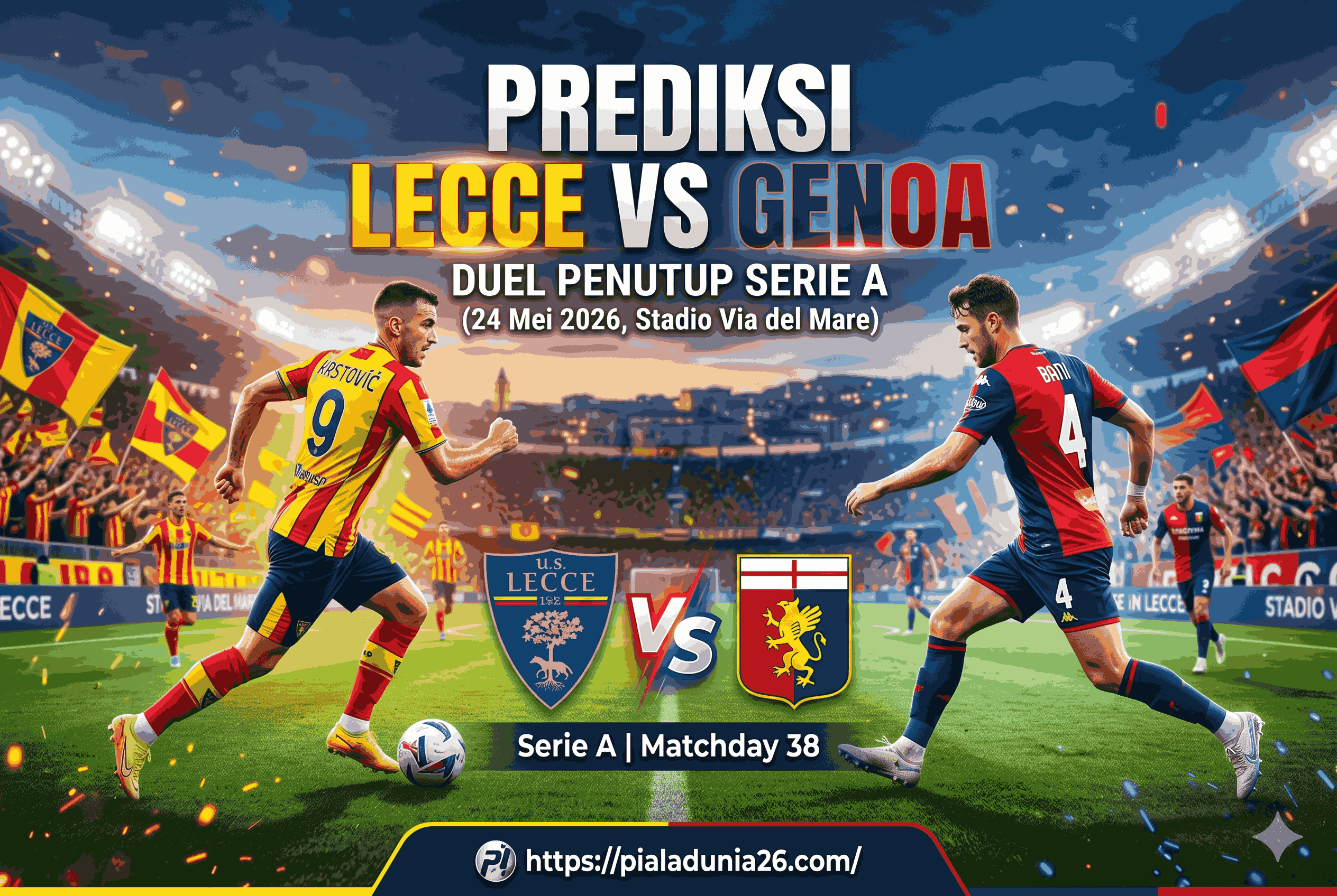 Prediksi Lecce vs Genoa 24 Mei 2026: Duel Penutup Serie A