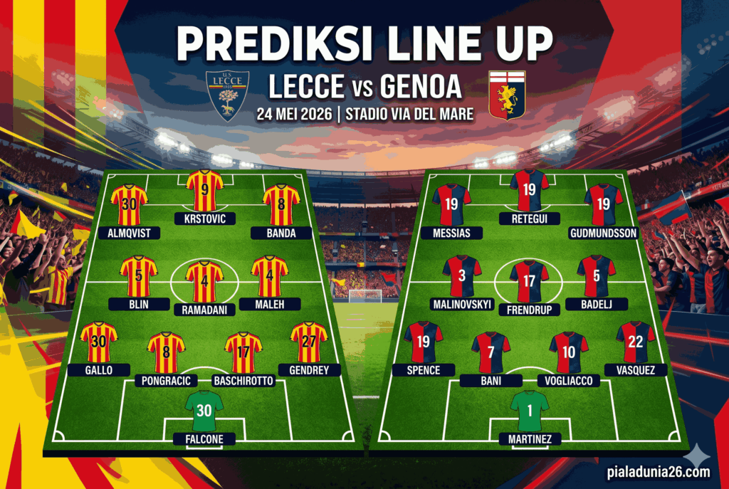 Prediksi Lecce vs Genoa 24 Mei 2026: Duel Penutup Serie A