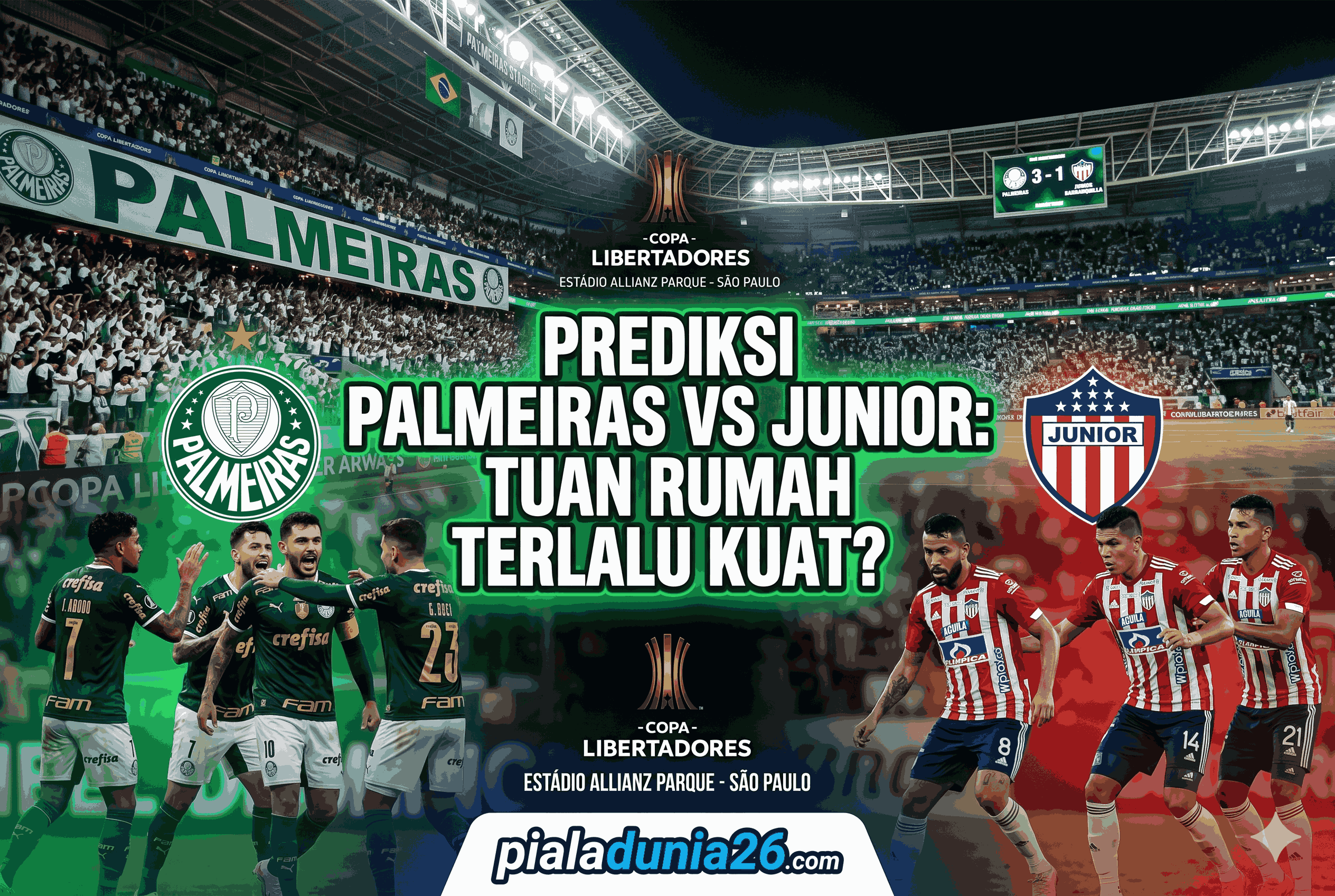 Prediksi Palmeiras vs Junior: Tuan Rumah Terlalu Kuat?