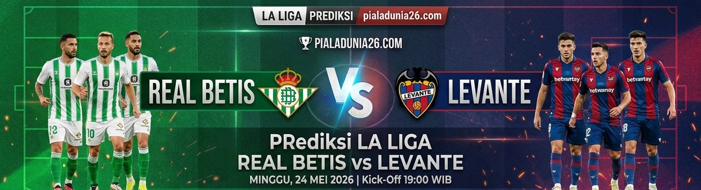Prediksi Real Betis vs Levante 24 Mei 2026: Duel Seru Penutup La Liga