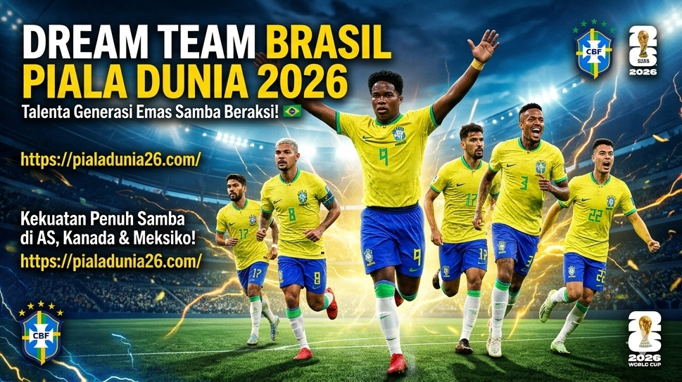Prediksi Skuad Brasil Piala Dunia 2026, Calon Kuat Juara Dunia