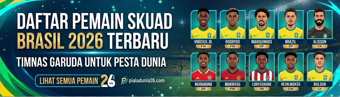 Skuad Brasil Piala Dunia 2026 Terbaru, Daftar Pemain dan Formasi