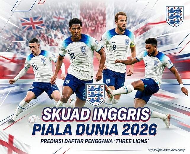 Skuad Inggris Piala Dunia 2026, Ambisi Besar Akhiri Penantian Gelar Dunia