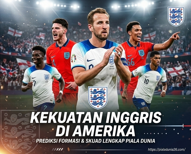 Skuad Inggris Piala Dunia 2026, Ambisi Besar Akhiri Penantian Gelar Dunia