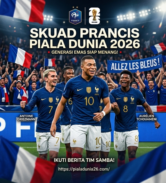 Skuad Prancis Piala Dunia 2026, Mesin Kemenangan Les Bleus Kembali Beraksi