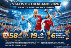 Statistik Haaland 2026: Jumlah Gol, Assist, dan Rekor Terbaru
