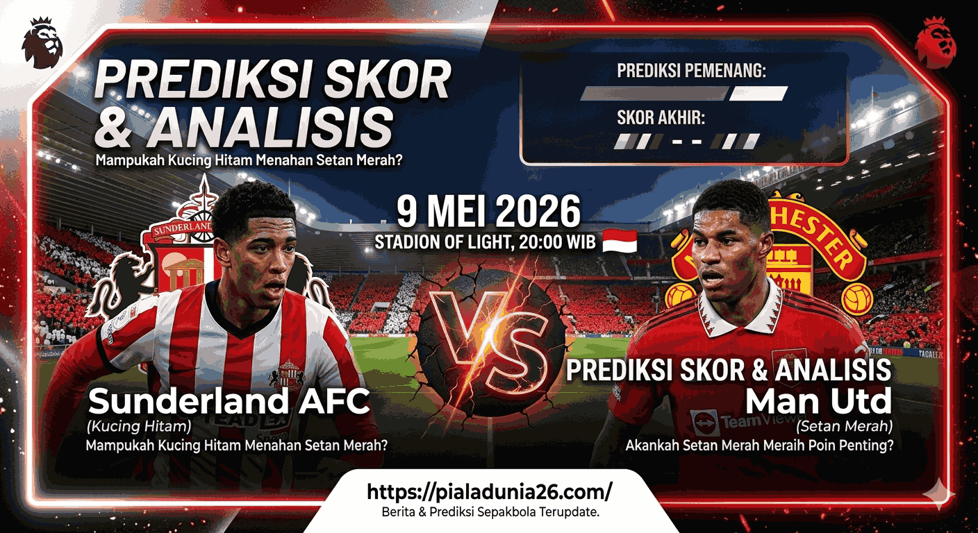 Sunderland vs Man Utd: Prediksi Panas EPL 2026