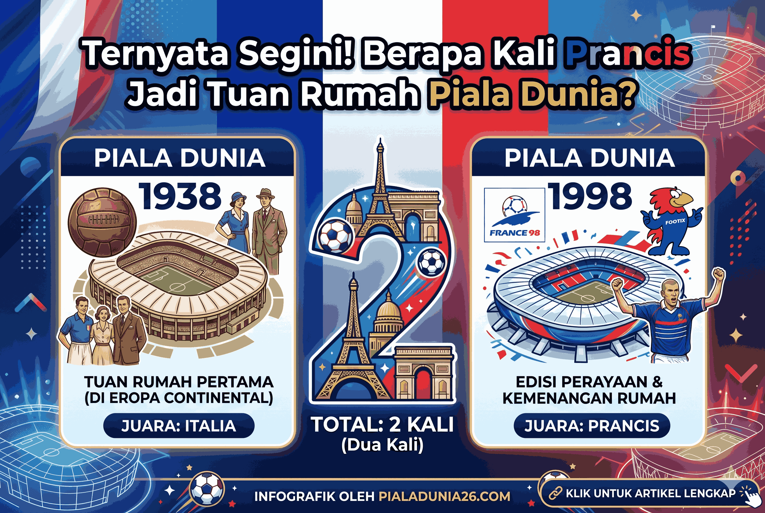Ternyata Segini! Berapa Kali Prancis Jadi Tuan Rumah Piala Dunia?