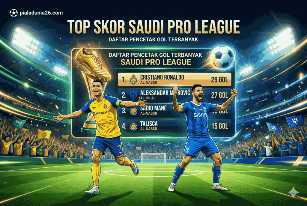 Top Skor Liga Arab, Daftar Pencetak Gol Terbanyak Saudi Pro League