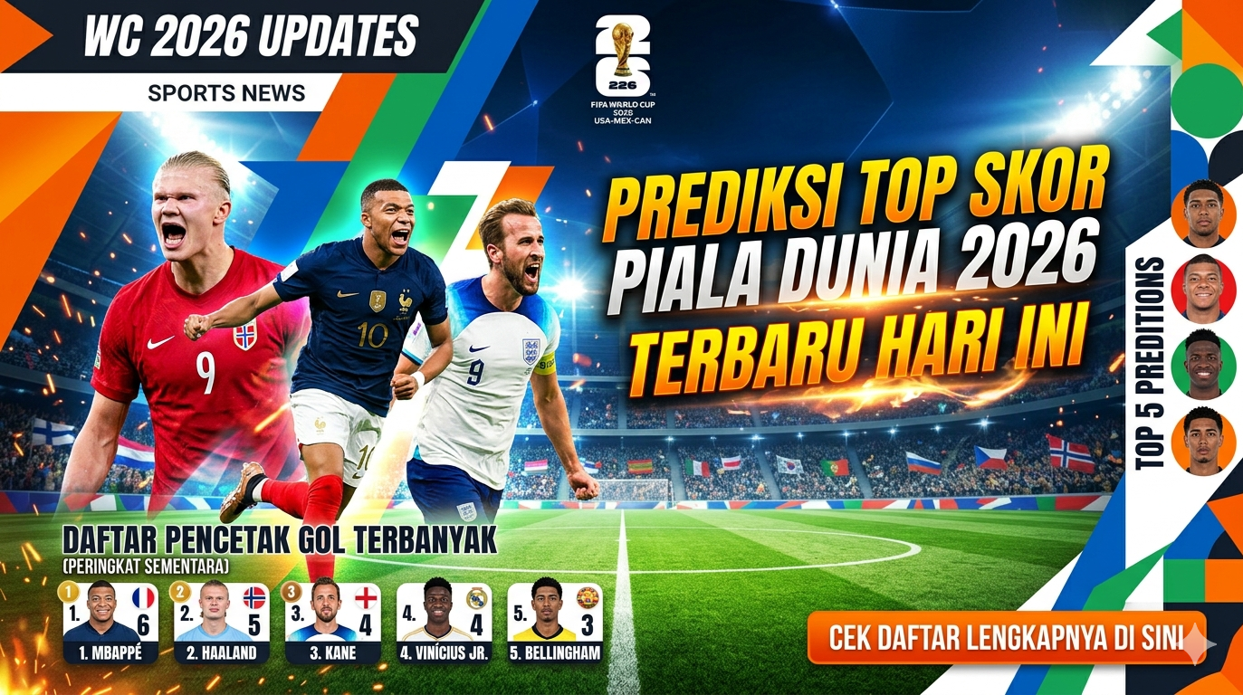 Top Skor Piala Dunia 2026 Terbaru Hari Ini, Daftar Pencetak Gol Terbanyak