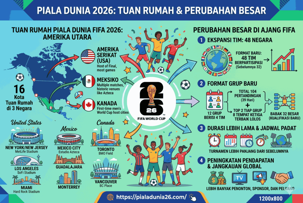 Tuan Rumah Piala Dunia 2026 dan Perubahan Besar di Ajang FIFA