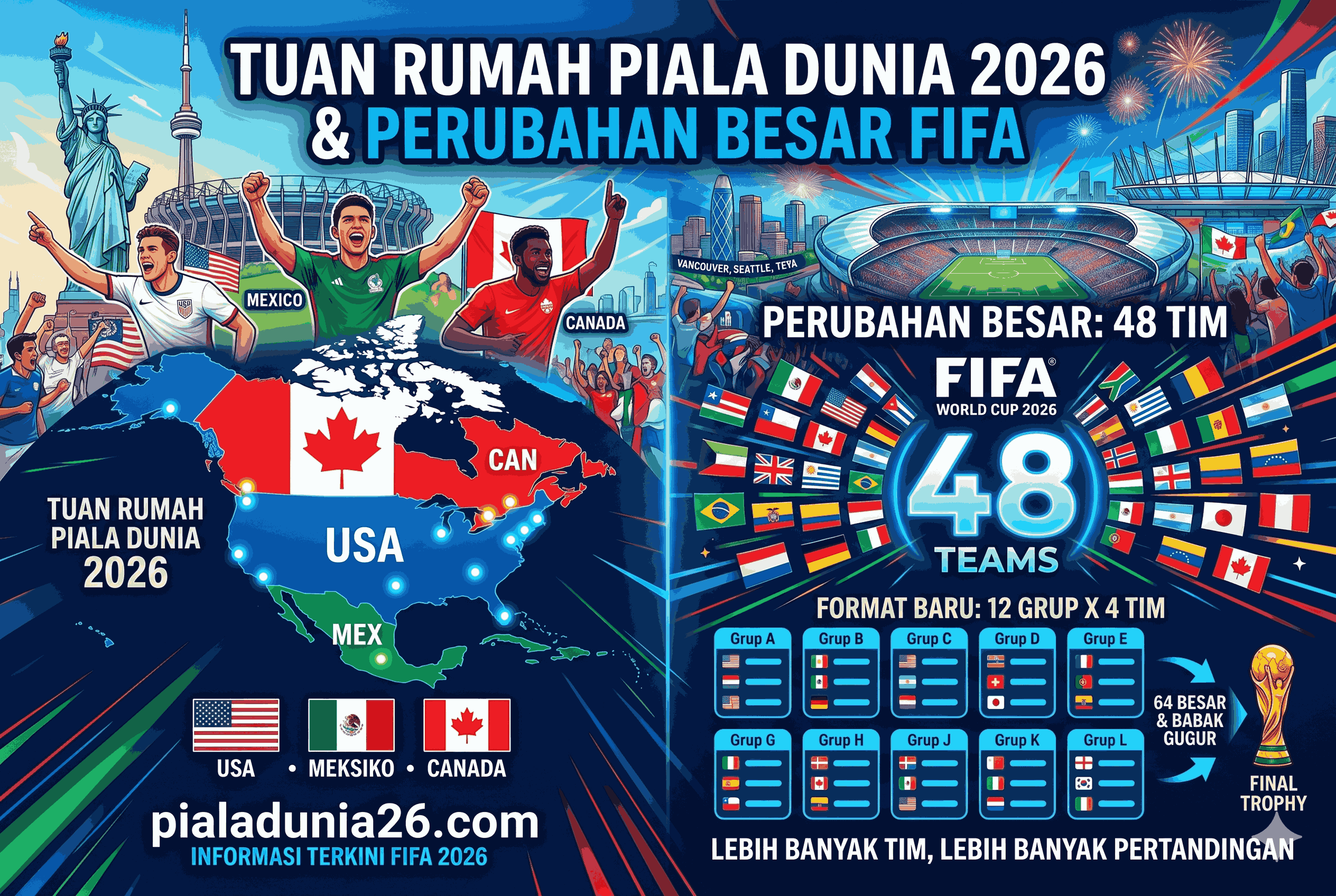 Tuan Rumah Piala Dunia 2026 dan Perubahan Besar di Ajang FIFA