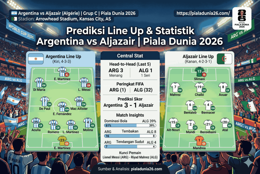 Argentina vs Aljazair: Prediksi Akurat Piala Dunia 2026