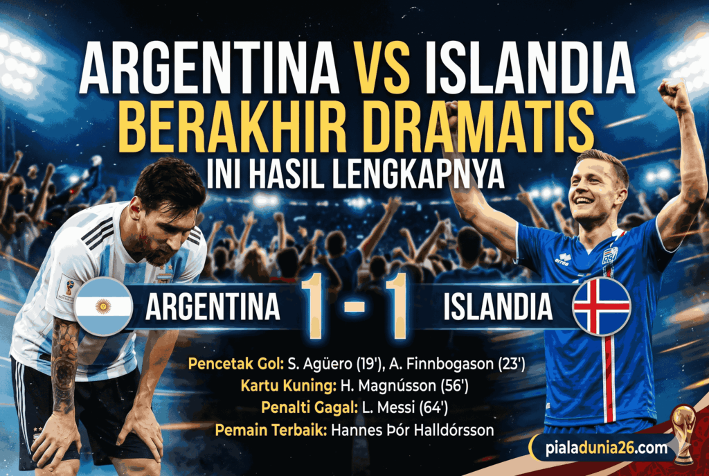 Argentina vs Islandia Berakhir Dramatis, Ini Hasil Lengkapnya