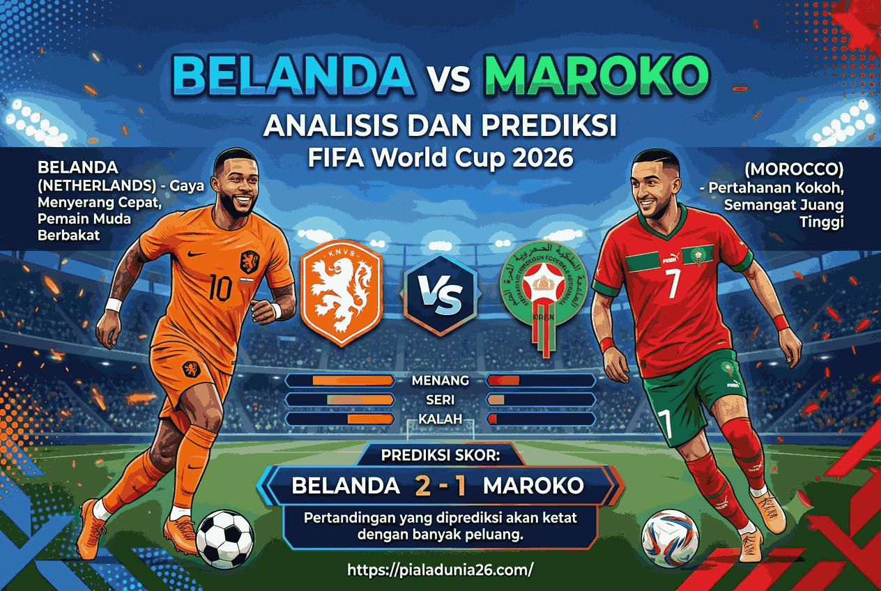 Belanda vs Maroko FIFA World Cup 2026, Analisis dan Prediksi