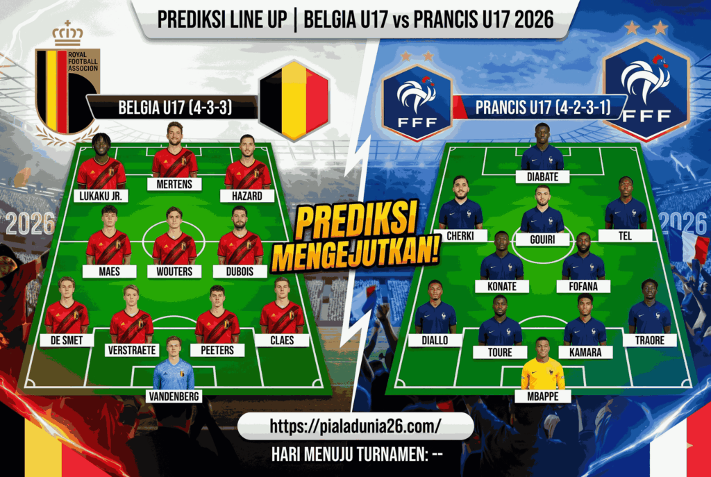 Belgia U17 vs Prancis U17 2026, Prediksi Mengejutkan