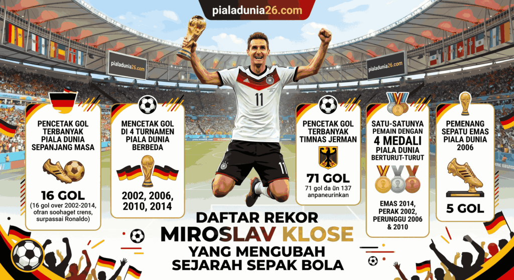 Daftar Rekor Miroslav Klose yang Mengubah Sejarah Sepak Bola
