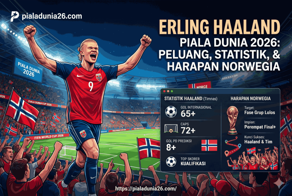 Erling Haaland Piala Dunia 2026: Peluang, Statistik, dan Harapan Norwegia