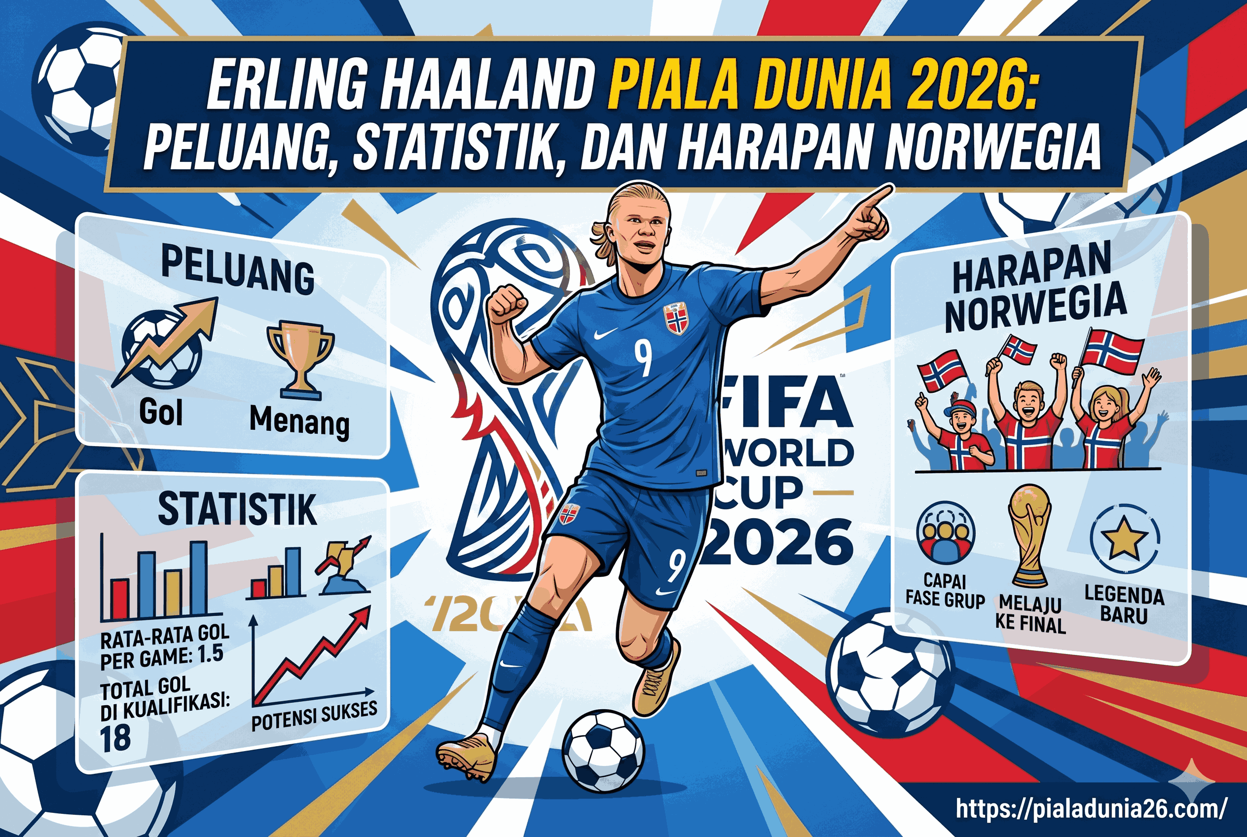 Erling Haaland Piala Dunia 2026: Peluang, Statistik, dan Harapan Norwegia