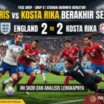 Inggris vs Kosta Rika Berakhir Sengit! Ini Skor dan Analisis Lengkapnya