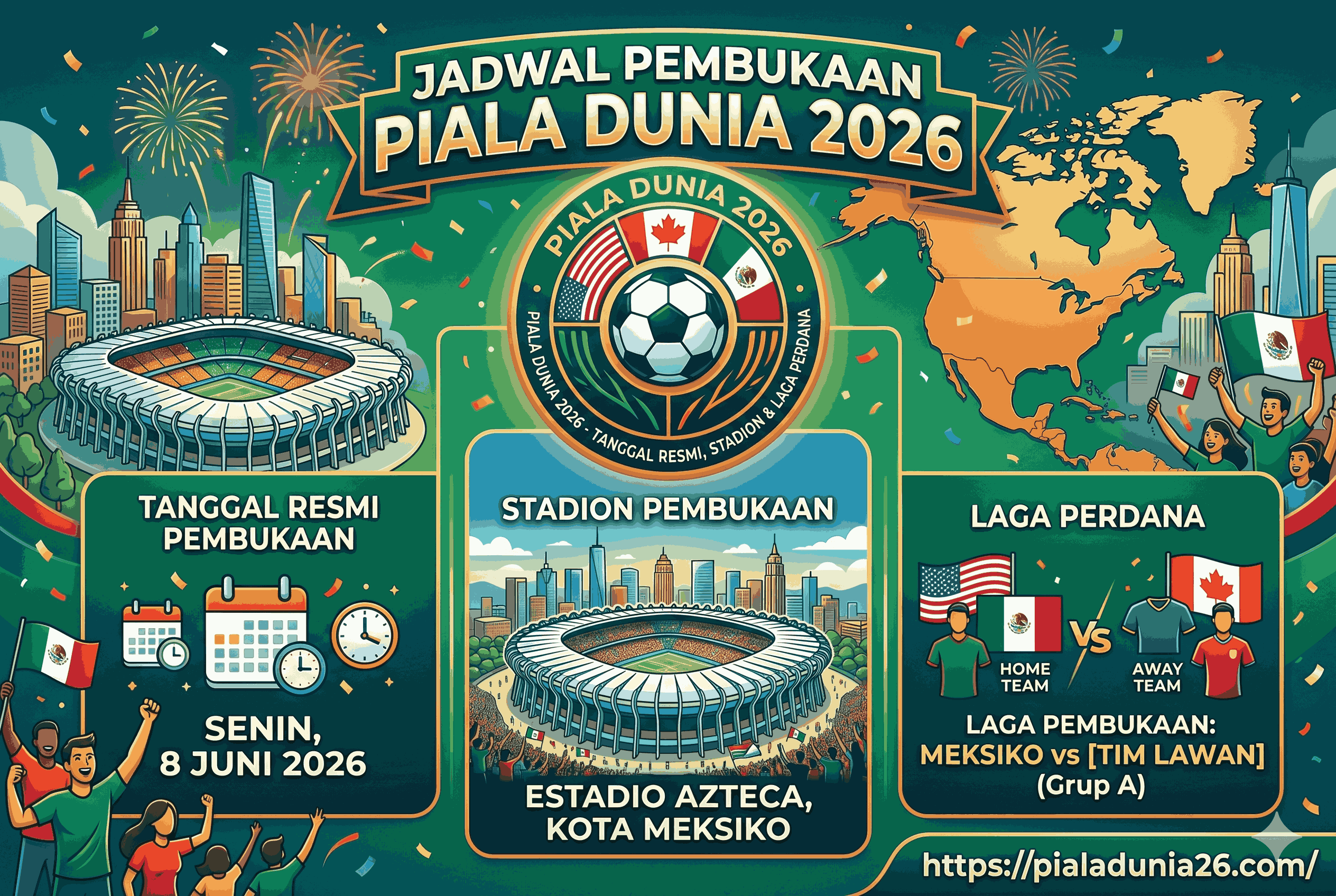 Jadwal Pembukaan Piala Dunia 2026: Tanggal Resmi, Stadion, dan Laga Perdana